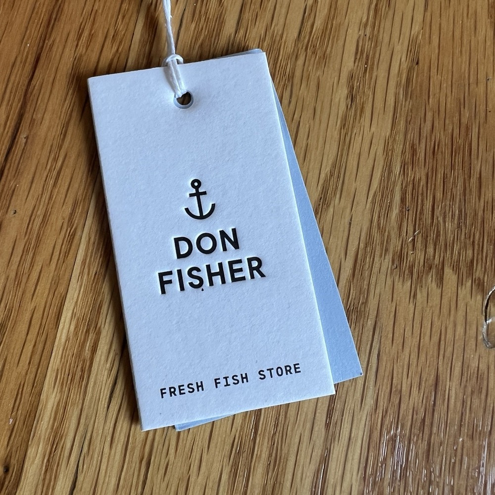 Don Fisher Fish Coin Pouch Zip Wallet Blue Cotton Made in Spain - Picture 3 of 12